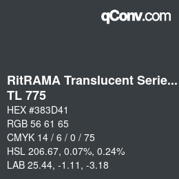 Farbcode: RitRAMA Translucent Series - TL 775 | qconv.com