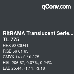 カラーコード: RitRAMA Translucent Series - TL 775 | qconv.com