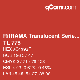 Farbcode: RitRAMA Translucent Series - TL 778 | qconv.com