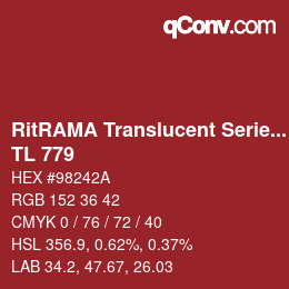 Código de color: RitRAMA Translucent Series - TL 779 | qconv.com