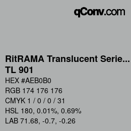 Código de color: RitRAMA Translucent Series - TL 901 | qconv.com