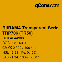 Farbcode: RitRAMA Transparent Series - TRP706 (TR50) | qconv.com