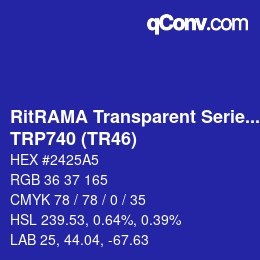 Código de color: RitRAMA Transparent Series - TRP740 (TR46) | qconv.com