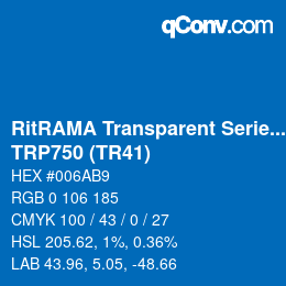 Código de color: RitRAMA Transparent Series - TRP750 (TR41) | qconv.com