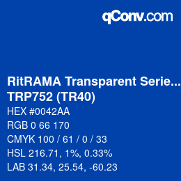 Código de color: RitRAMA Transparent Series - TRP752 (TR40) | qconv.com