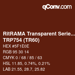 カラーコード: RitRAMA Transparent Series - TRP754 (TR60) | qconv.com