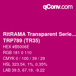 カラーコード: RitRAMA Transparent Series - TRP789 (TR35) | qconv.com