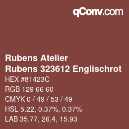 Farbcode: Rubens Atelier - Rubens 323612 Englischrot | qconv.com