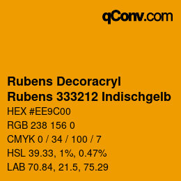Código de color: Rubens Decoracryl - Rubens 333212 Indischgelb | qconv.com