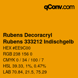 Código de color: Rubens Decoracryl - Rubens 333212 Indischgelb | qconv.com