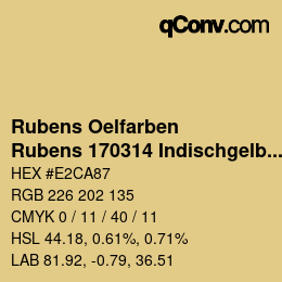 カラーコード: Rubens Oelfarben - Rubens 170314 Indischgelb c | qconv.com