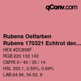 Farbcode: Rubens Oelfarben - Rubens 170321 Echtrot deckend c | qconv.com