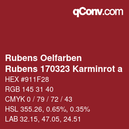 カラーコード: Rubens Oelfarben - Rubens 170323 Karminrot a | qconv.com