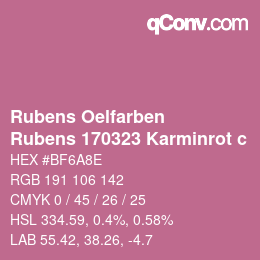 カラーコード: Rubens Oelfarben - Rubens 170323 Karminrot c | qconv.com