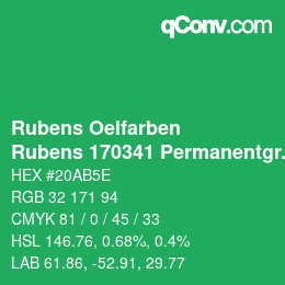 カラーコード: Rubens Oelfarben - Rubens 170341 Permanentgruen dunkel b | qconv.com