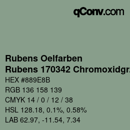 Farbcode: Rubens Oelfarben - Rubens 170342 Chromoxidgruen matt c | qconv.com