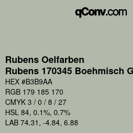 カラーコード: Rubens Oelfarben - Rubens 170345 Boehmisch Gruene Erde c | qconv.com