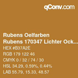 Code couleur: Rubens Oelfarben - Rubens 170347 Lichter Ocker a | qconv.com