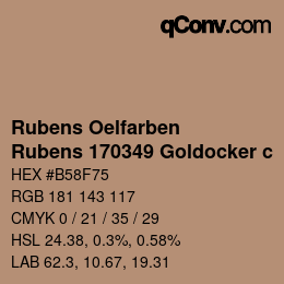 Color code: Rubens Oelfarben - Rubens 170349 Goldocker c | qconv.com