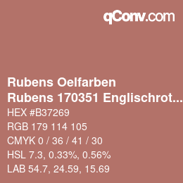 Code couleur: Rubens Oelfarben - Rubens 170351 Englischrot c | qconv.com