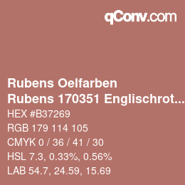 カラーコード: Rubens Oelfarben - Rubens 170351 Englischrot c | qconv.com