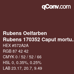 カラーコード: Rubens Oelfarben - Rubens 170352 Caput mortuum a | qconv.com