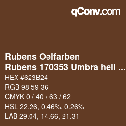 Farbcode: Rubens Oelfarben - Rubens 170353 Umbra hell a | qconv.com