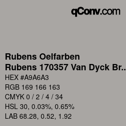 カラーコード: Rubens Oelfarben - Rubens 170357 Van Dyck Braun c | qconv.com