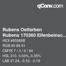 カラーコード: Rubens Oelfarben - Rubens 170360 Elfenbeinschwarz b | qconv.com