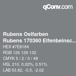 カラーコード: Rubens Oelfarben - Rubens 170360 Elfenbeinschwarz c | qconv.com