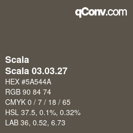 カラーコード: Scala - Scala 03.03.27 | qconv.com