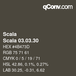 カラーコード: Scala - Scala 03.03.30 | qconv.com