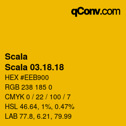 カラーコード: Scala - Scala 03.18.18 | qconv.com