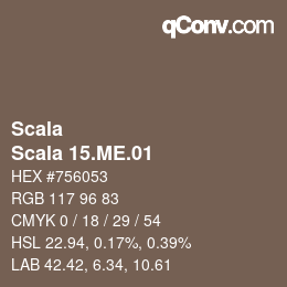 颜色代码: Scala - Scala 15.ME.01 | qconv.com