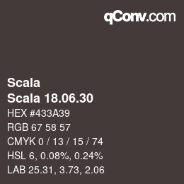 颜色代码: Scala - Scala 18.06.30 | qconv.com