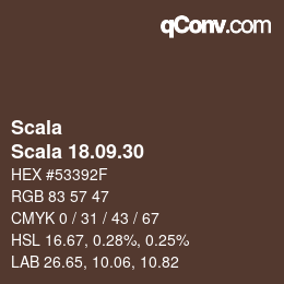 颜色代码: Scala - Scala 18.09.30 | qconv.com