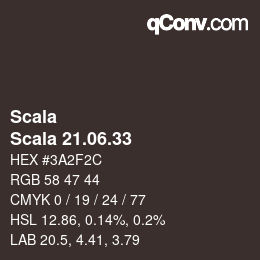 颜色代码: Scala - Scala 21.06.33 | qconv.com