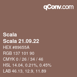 颜色代码: Scala - Scala 21.09.22 | qconv.com