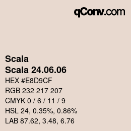 颜色代码: Scala - Scala 24.06.06 | qconv.com