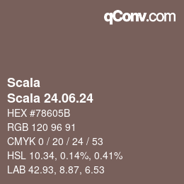 颜色代码: Scala - Scala 24.06.24 | qconv.com