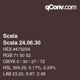 カラーコード: Scala - Scala 24.06.30 | qconv.com