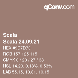 颜色代码: Scala - Scala 24.09.21 | qconv.com