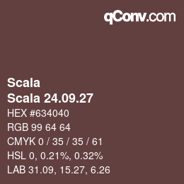 颜色代码: Scala - Scala 24.09.27 | qconv.com