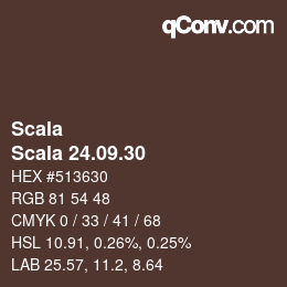 颜色代码: Scala - Scala 24.09.30 | qconv.com