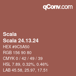 カラーコード: Scala - Scala 24.13.24 | qconv.com