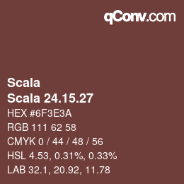 颜色代码: Scala - Scala 24.15.27 | qconv.com