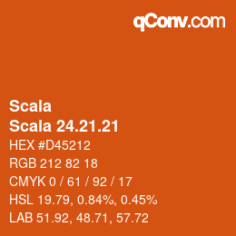 カラーコード: Scala - Scala 24.21.21 | qconv.com