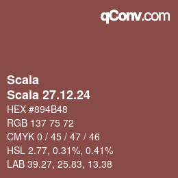 颜色代码: Scala - Scala 27.12.24 | qconv.com
