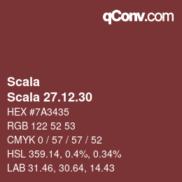 颜色代码: Scala - Scala 27.12.30 | qconv.com