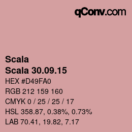 颜色代码: Scala - Scala 30.09.15 | qconv.com